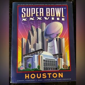 2004 NFL Super Bowl XXXVIII Program - Blue and Purple